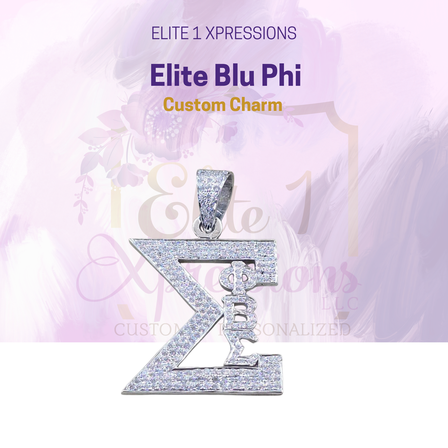 Elite Blu Phi Custom Charm