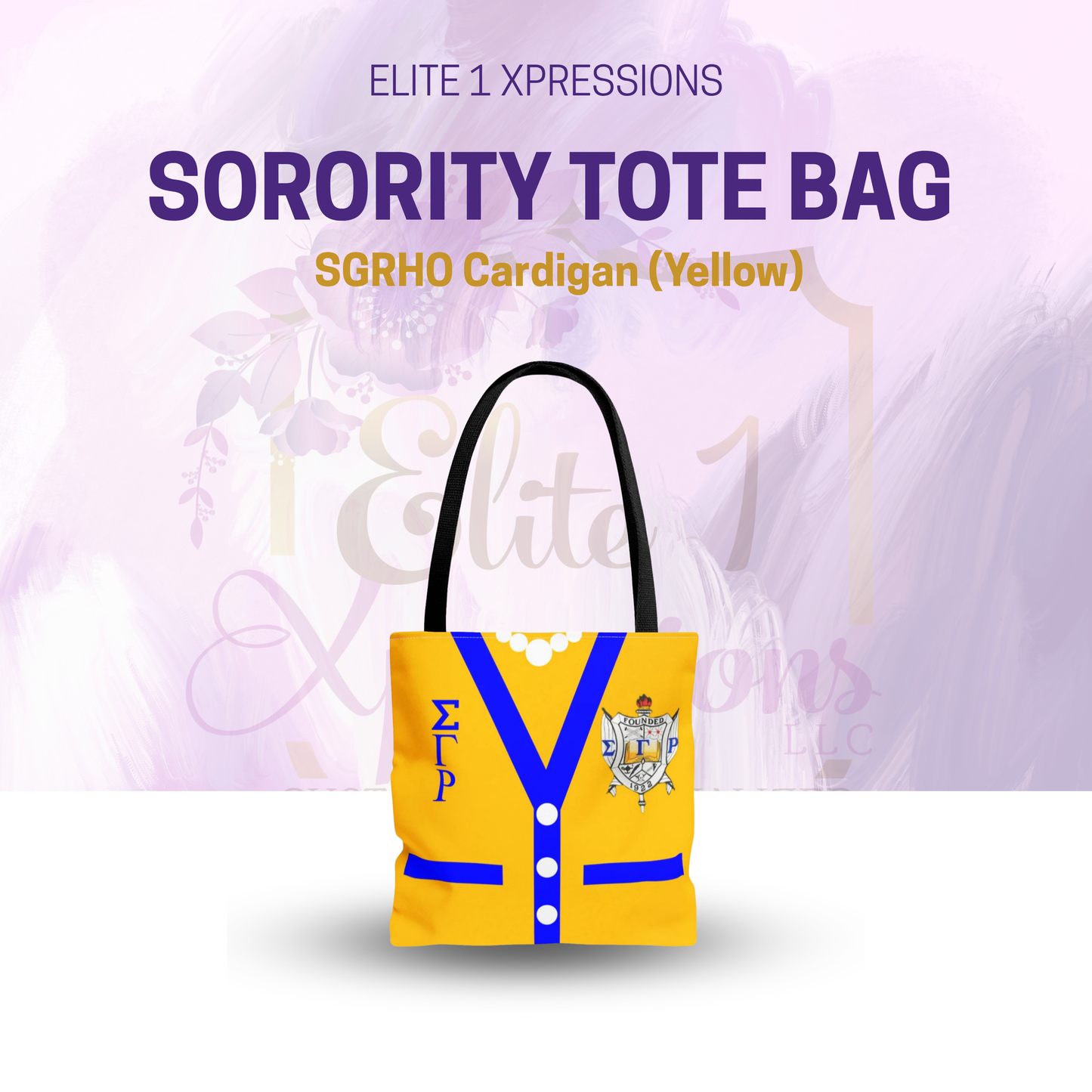 SGRHO Cardigan (Yellow) Tote Bag