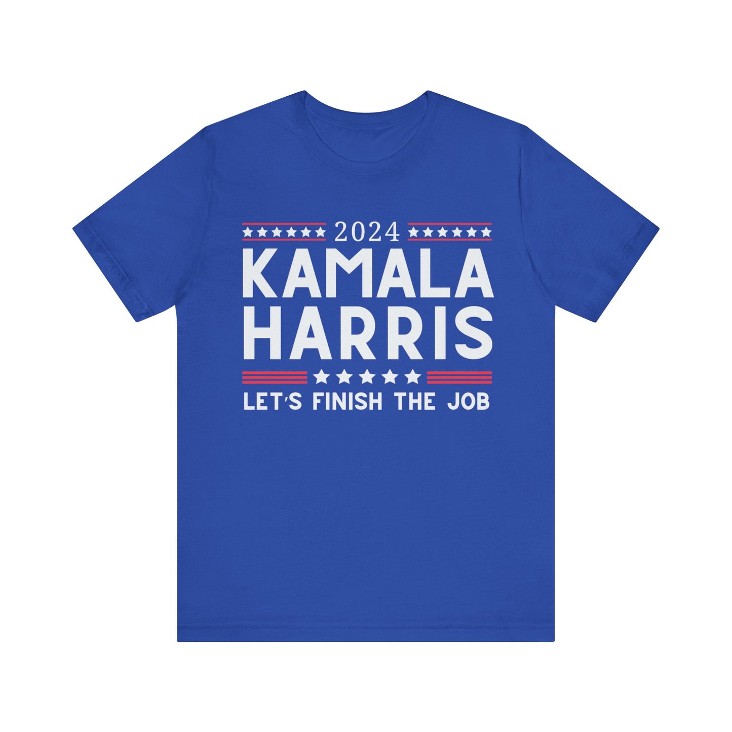 Kamala Harris "Let's Finish the Job" ~ Unisex Jersey Short Sleeve Tee