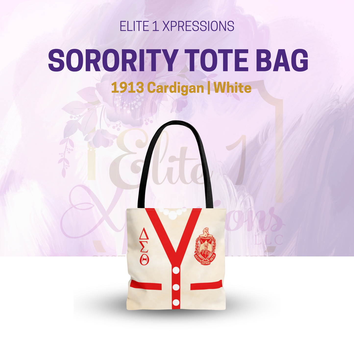 1913 Cardigan (White) Tote Bag