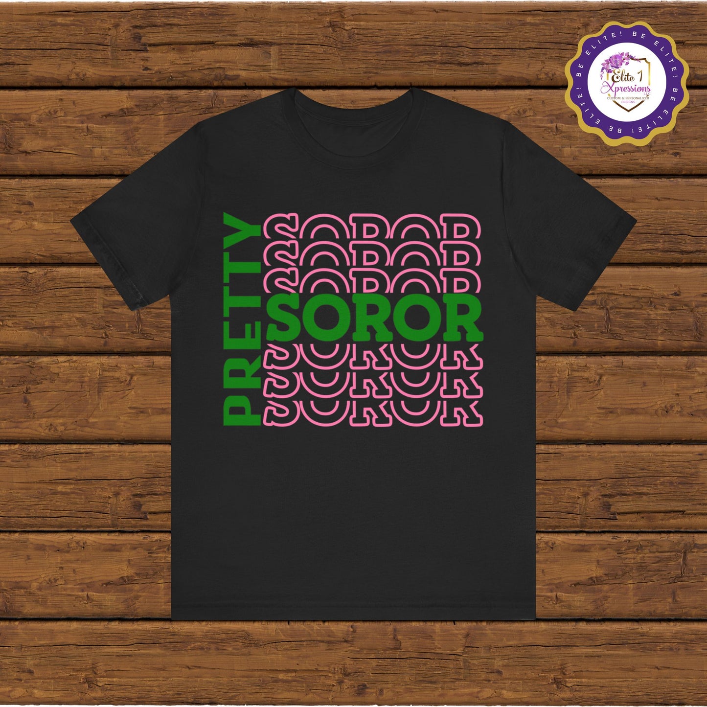 Soror Stacked "Pretty"~ Unisex Jersey Short Sleeve Tee