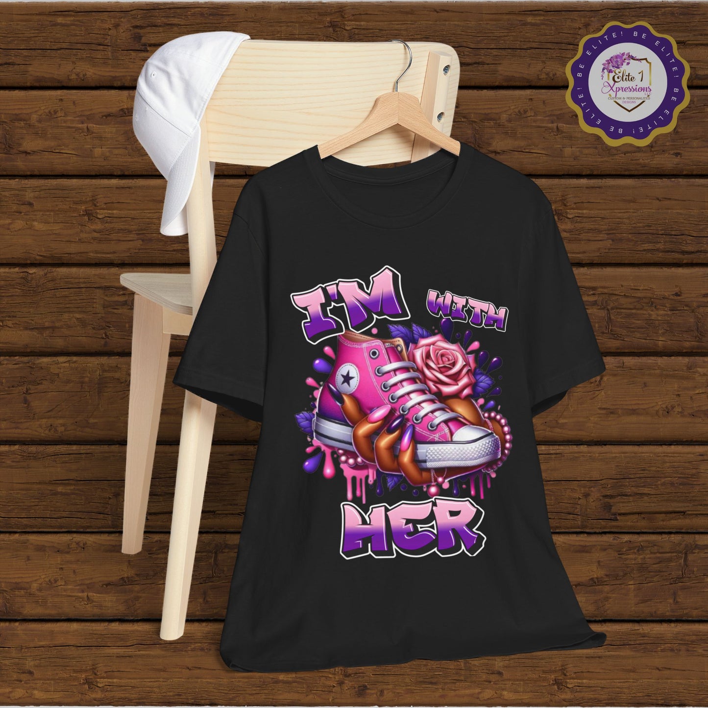 I'm with HER (Pink & Purple) ~ Unisex Jersey Short Sleeve Tee