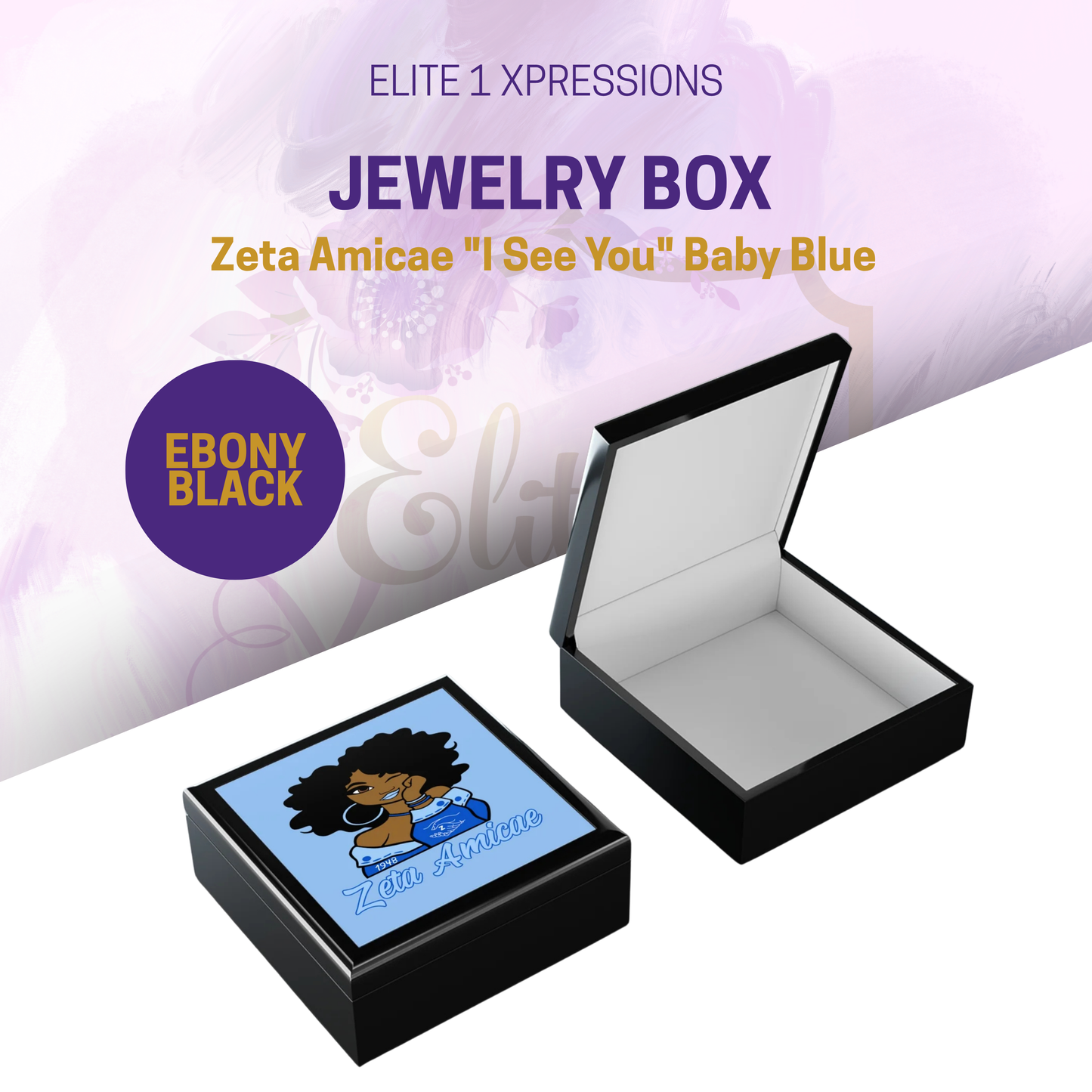 Jewelry Box - Zeta Amicae "I See You" Baby Blue
