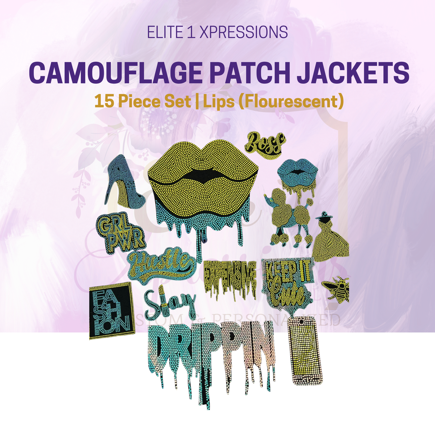 Camouflage Patched Jacket ~ 15 Piece Set