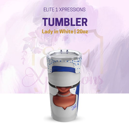 Lady in Blue Tumbler 20oz