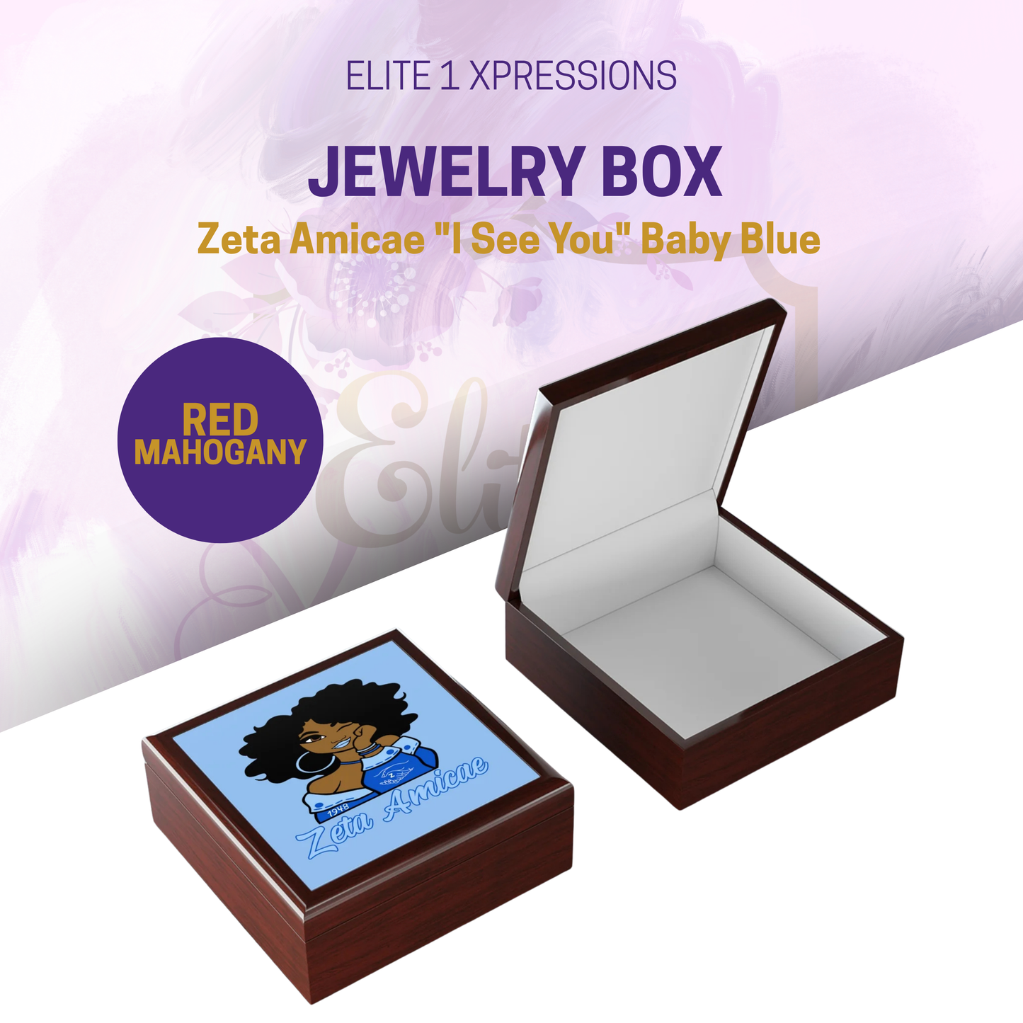 Jewelry Box - Zeta Amicae "I See You" Baby Blue