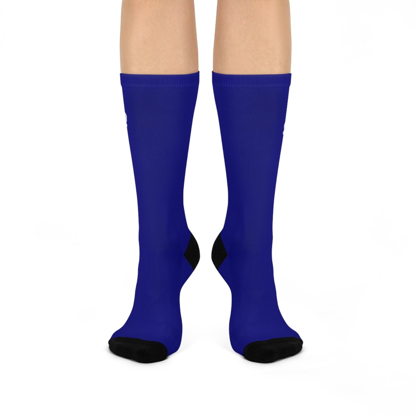 Theta Alpha Mu Cushioned Crew Socks (Navy Blue)