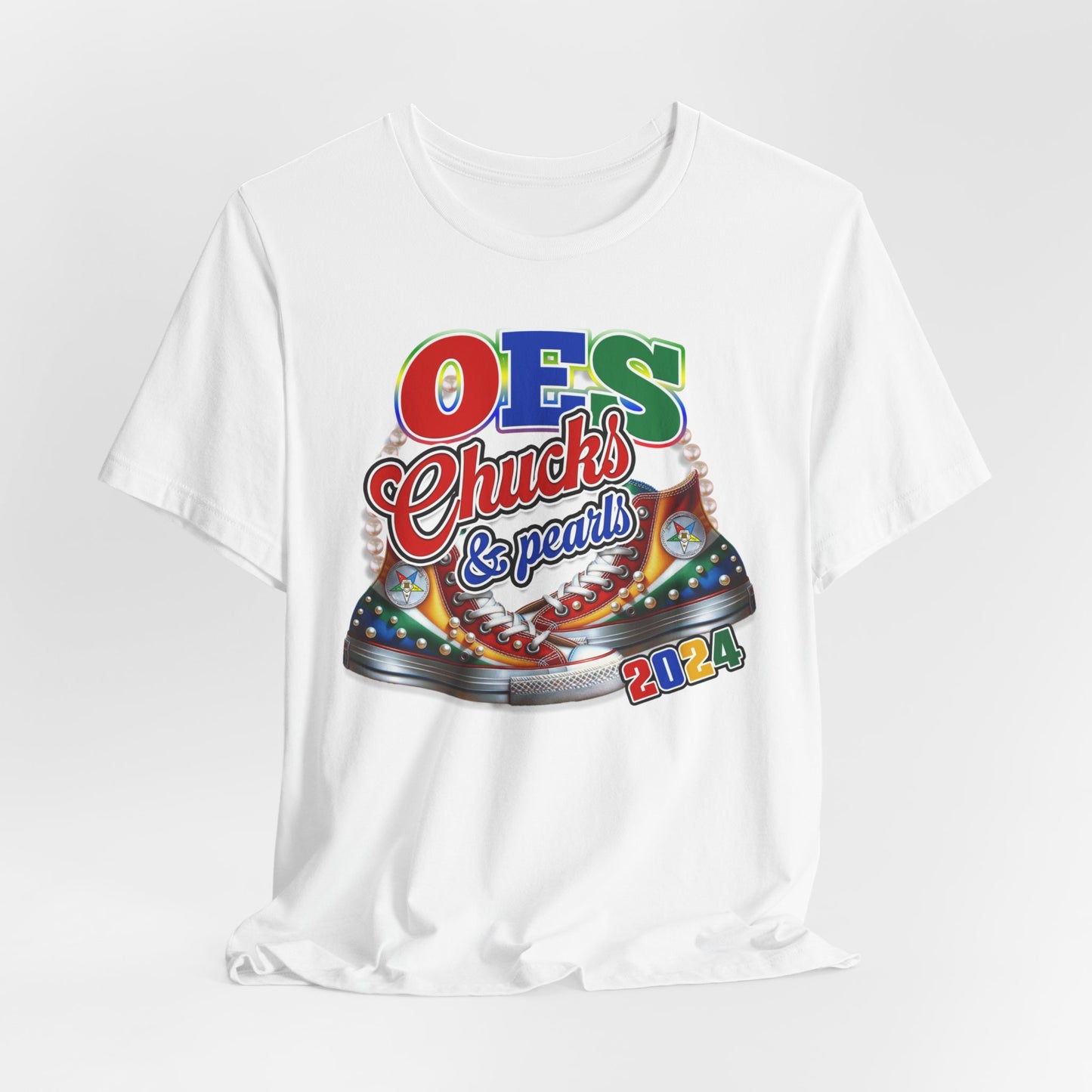 Chucks & Pearls 2024 (OES) ~ Unisex Jersey Short Sleeve Tee