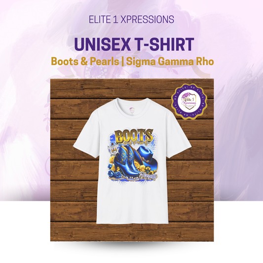 Unisex Boots & Pearls Unisex Tshirt ~ Sigma Gamma Rho