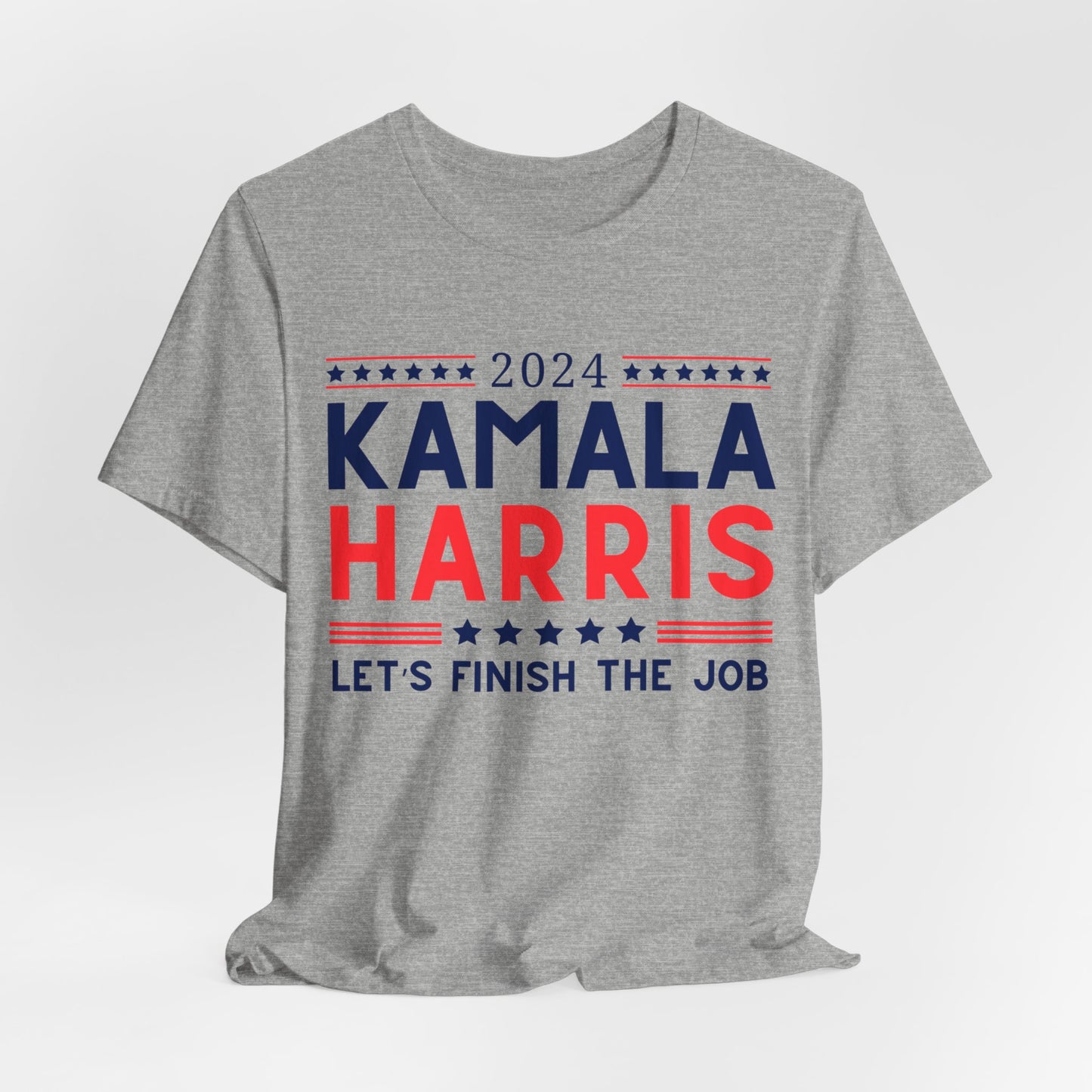 Kamala Harris "Let's Finish the Job" v2 ~ Unisex Jersey Short Sleeve Tee