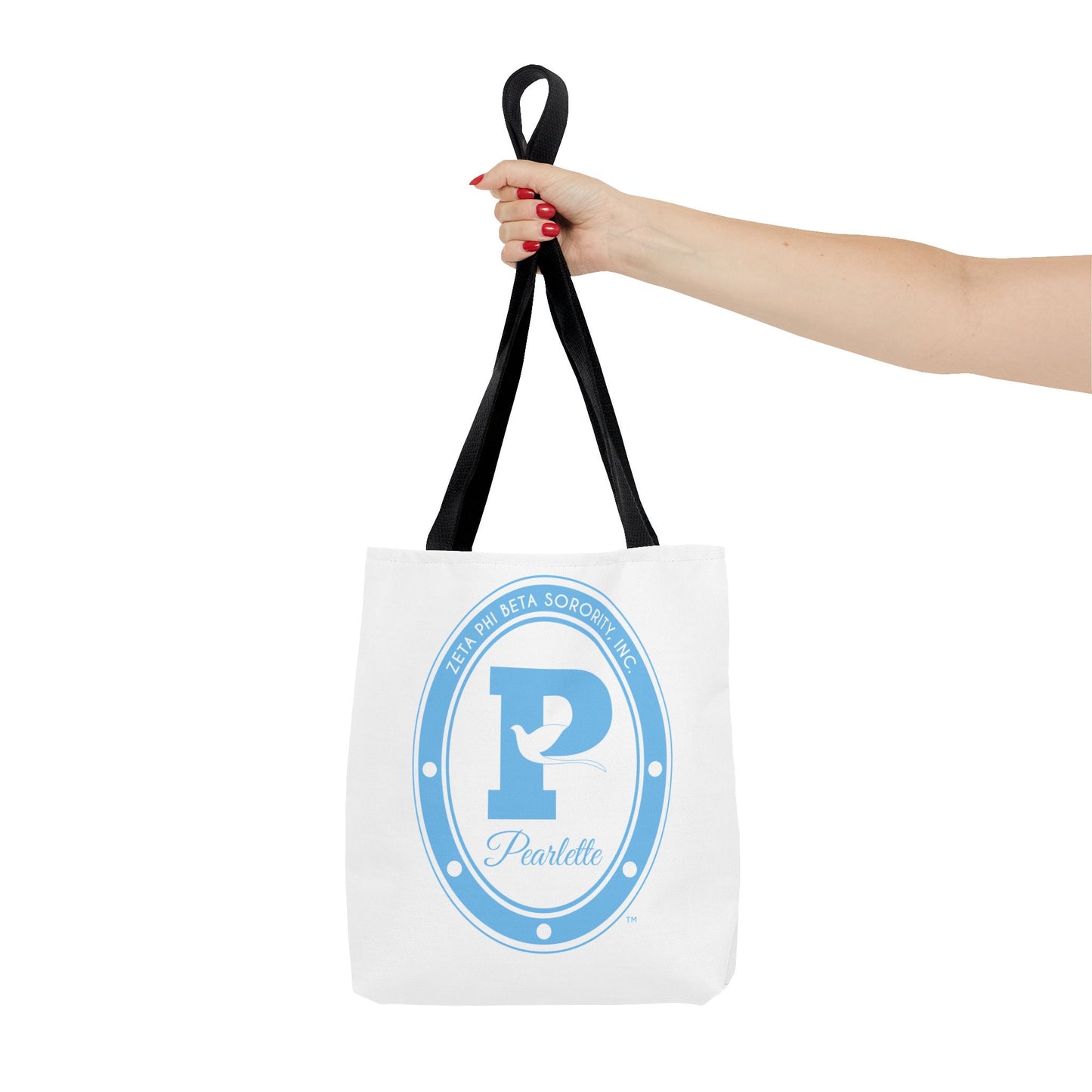 Pearlette | Zeta Phi Beta Pearlette | V1 White Tote Bag