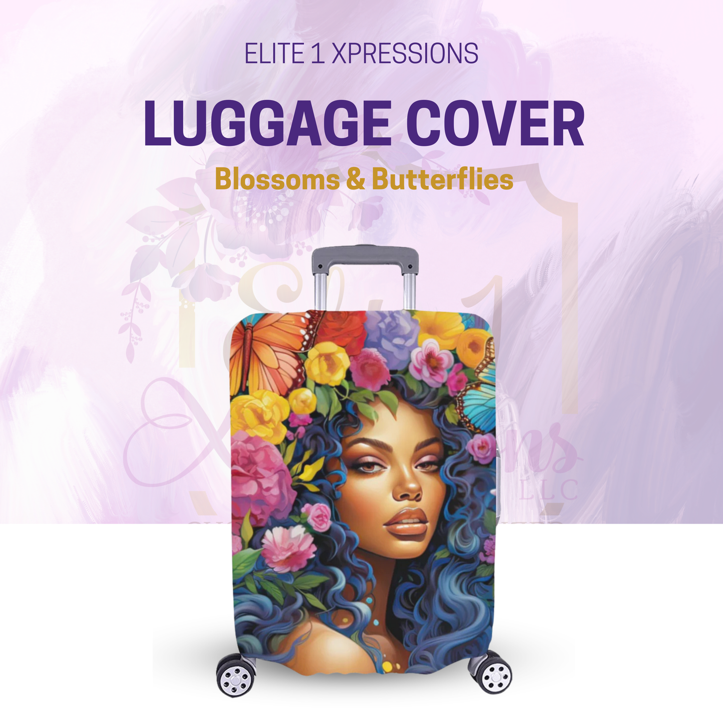 Blossoms & Butterflies Luggage Cover
