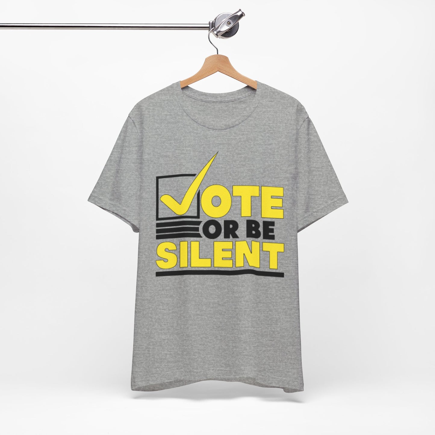 Vote or Be Silent (Black n Yellow) ~ Unisex Jersey Short Sleeve Tee