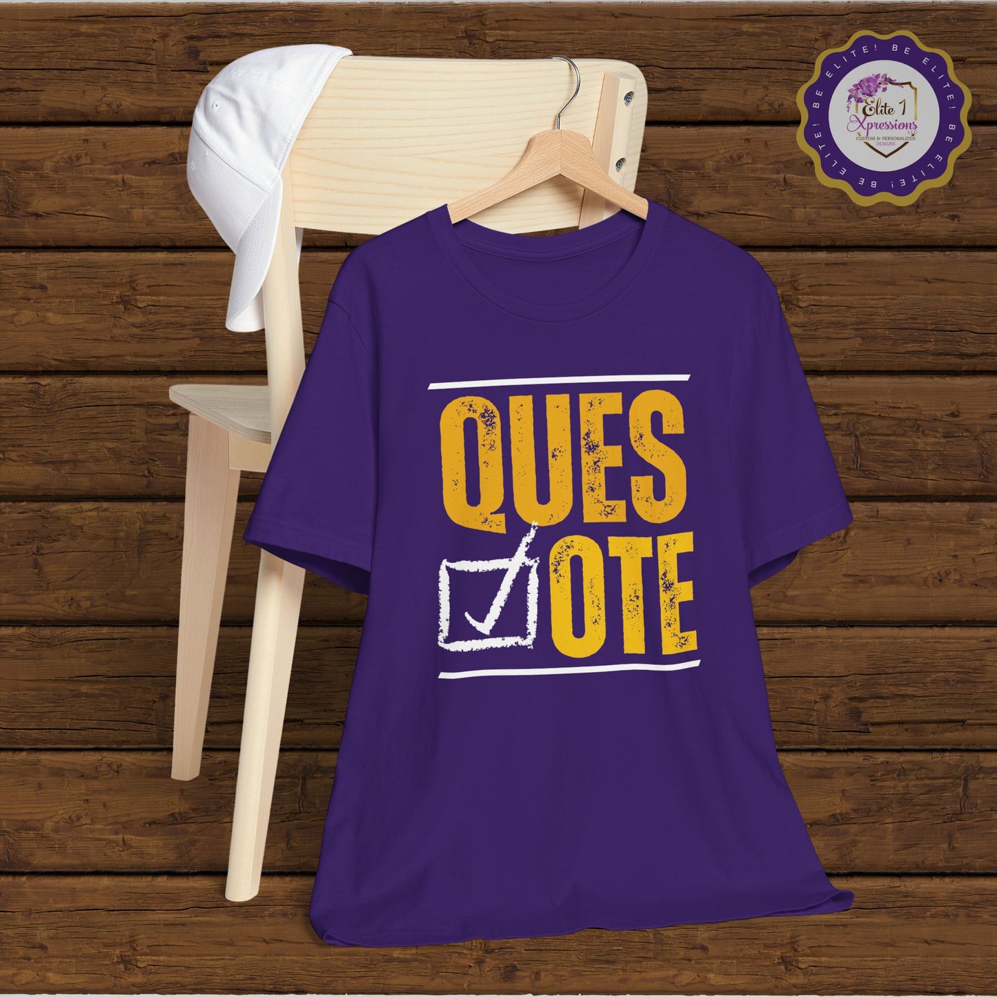 QUE's Vote ~ Unisex Jersey Short Sleeve Tee