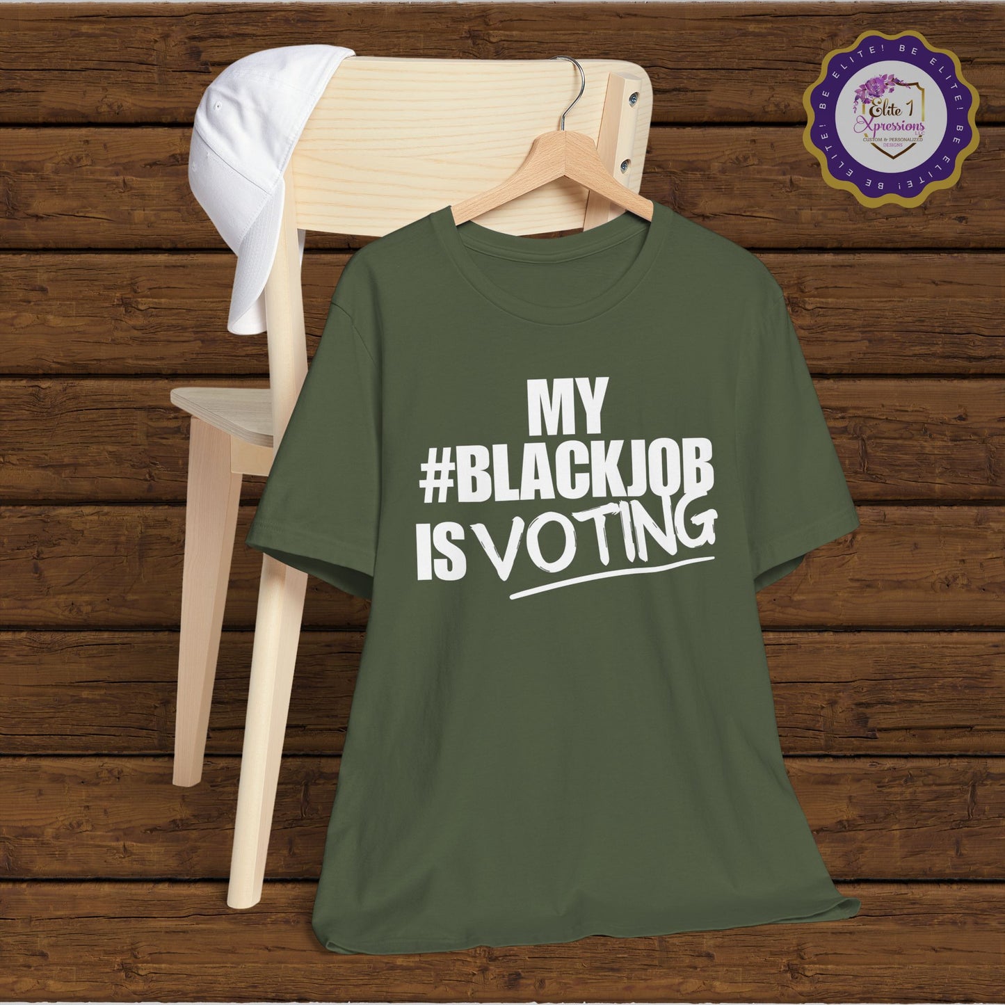 My Black Job is Voting (White) ~ Unisex Jersey Short Sleeve Tee