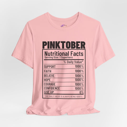 Pinktober Facts (Black Letters)Jersey Tee