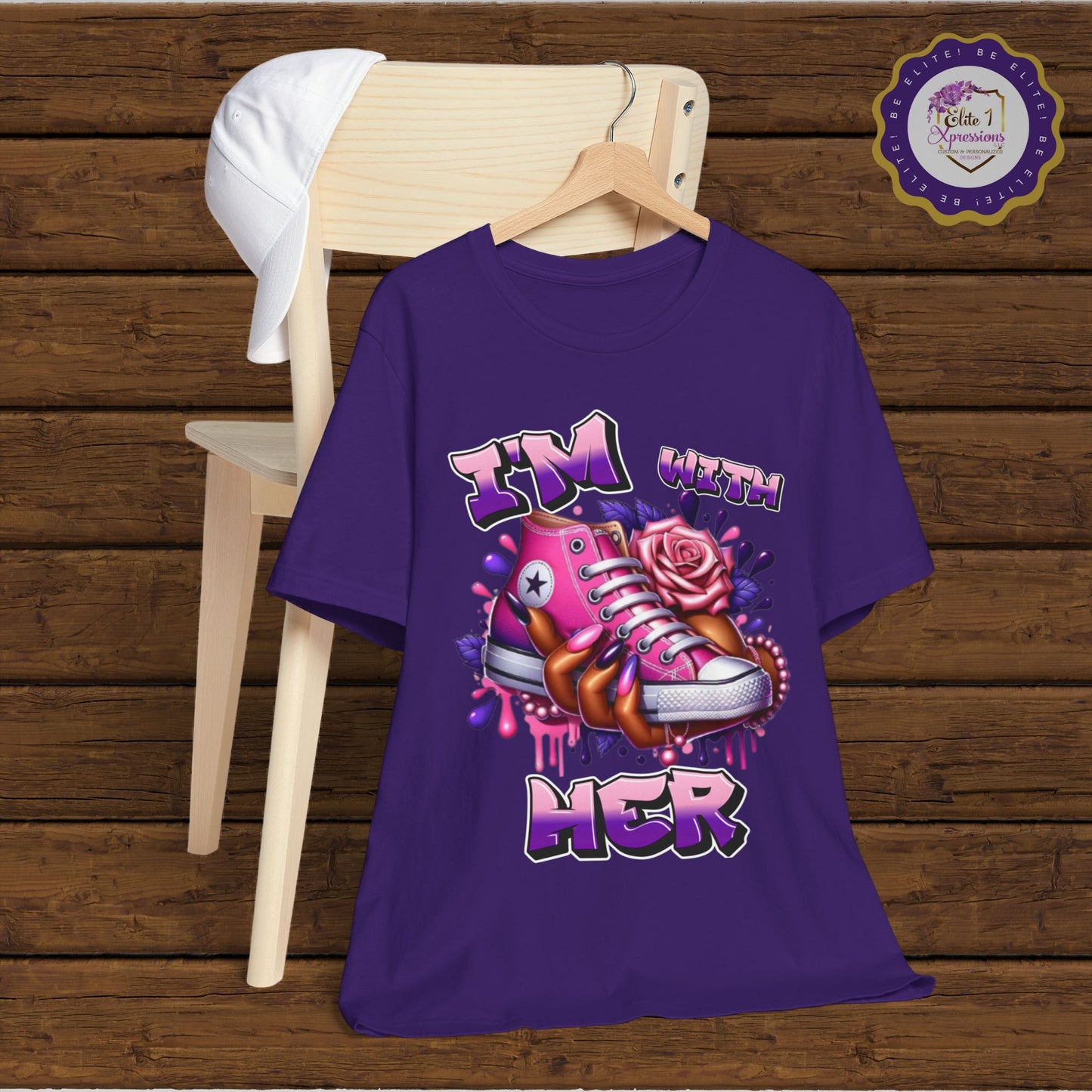 I'm with HER (Pink & Purple) ~ Unisex Jersey Short Sleeve Tee