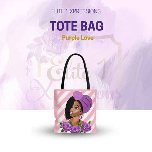 Purple Love Tote Bag