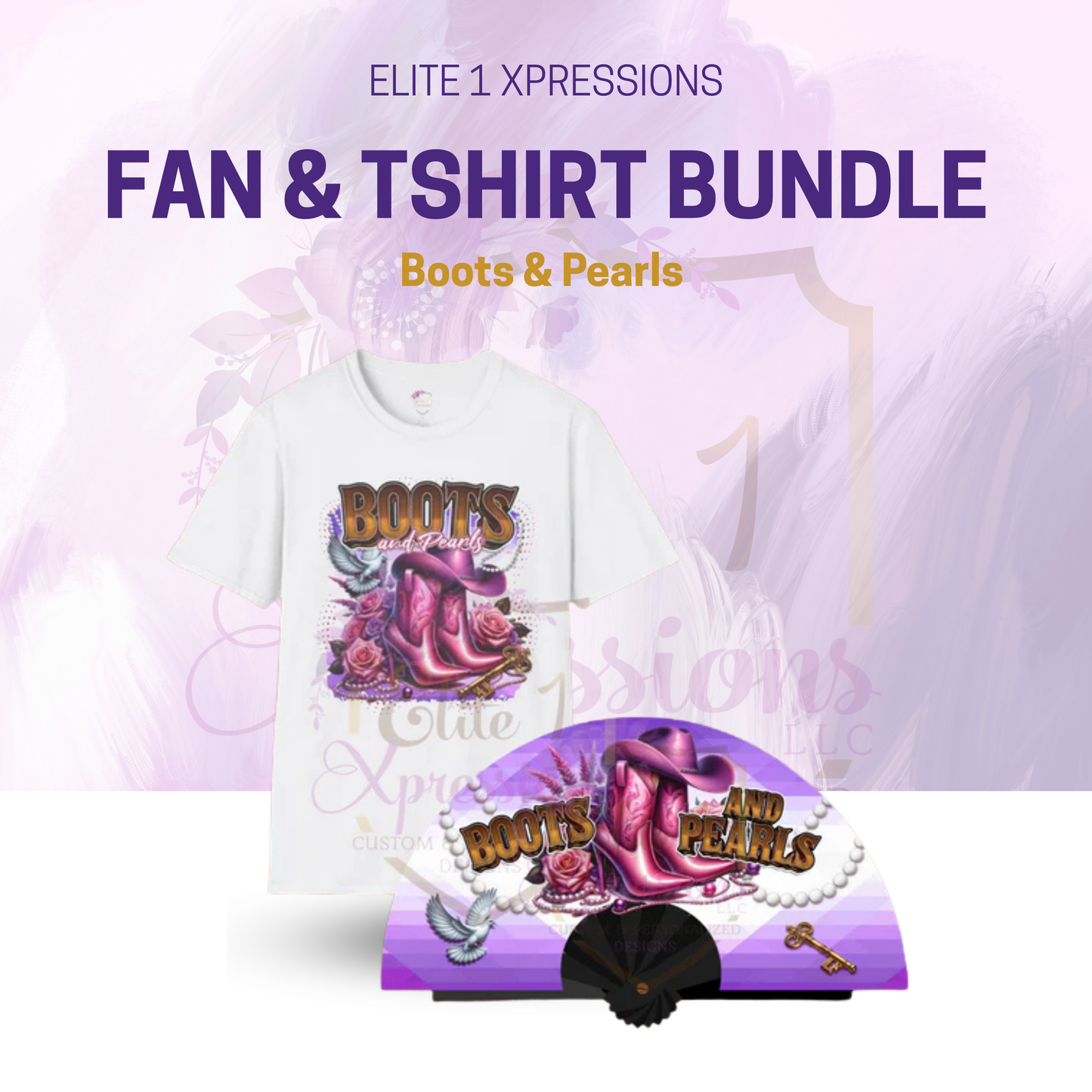 Boots & Pearls Fan & TShirt Bundle