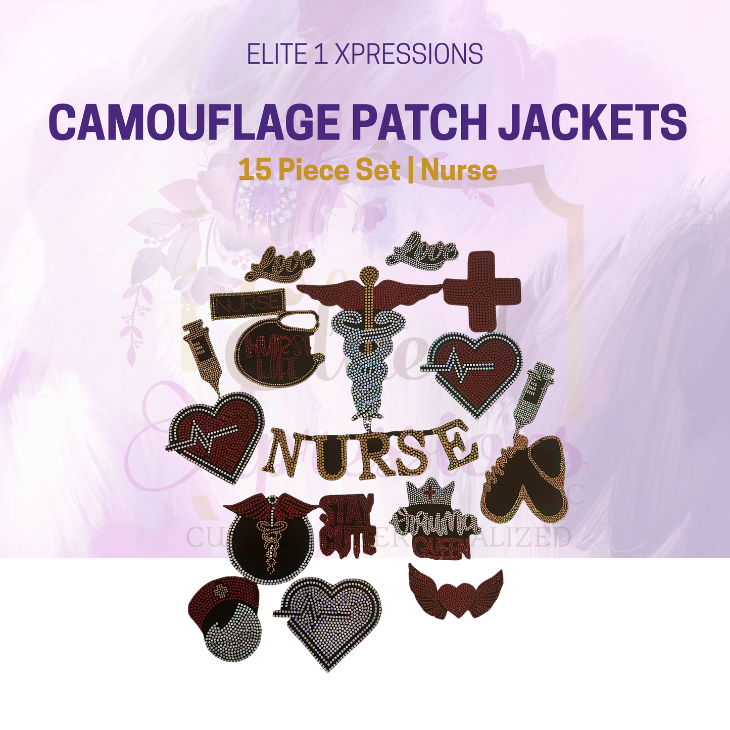 Camouflage Patched Jacket ~ 15 Piece Set