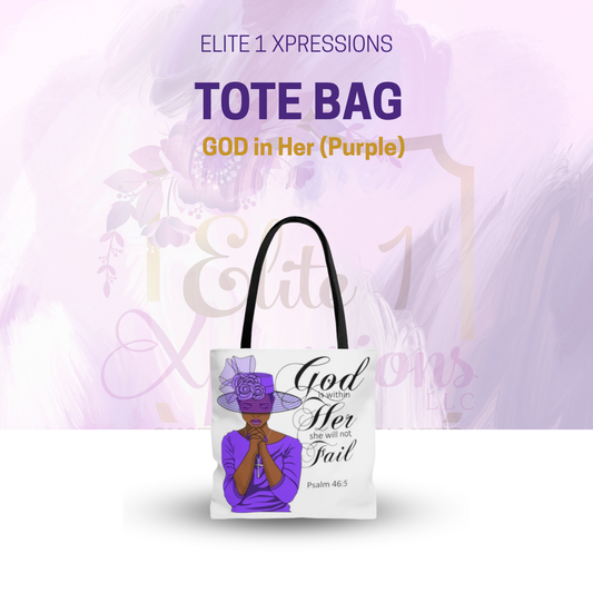 GOD in Her (Purple) Tote Bag