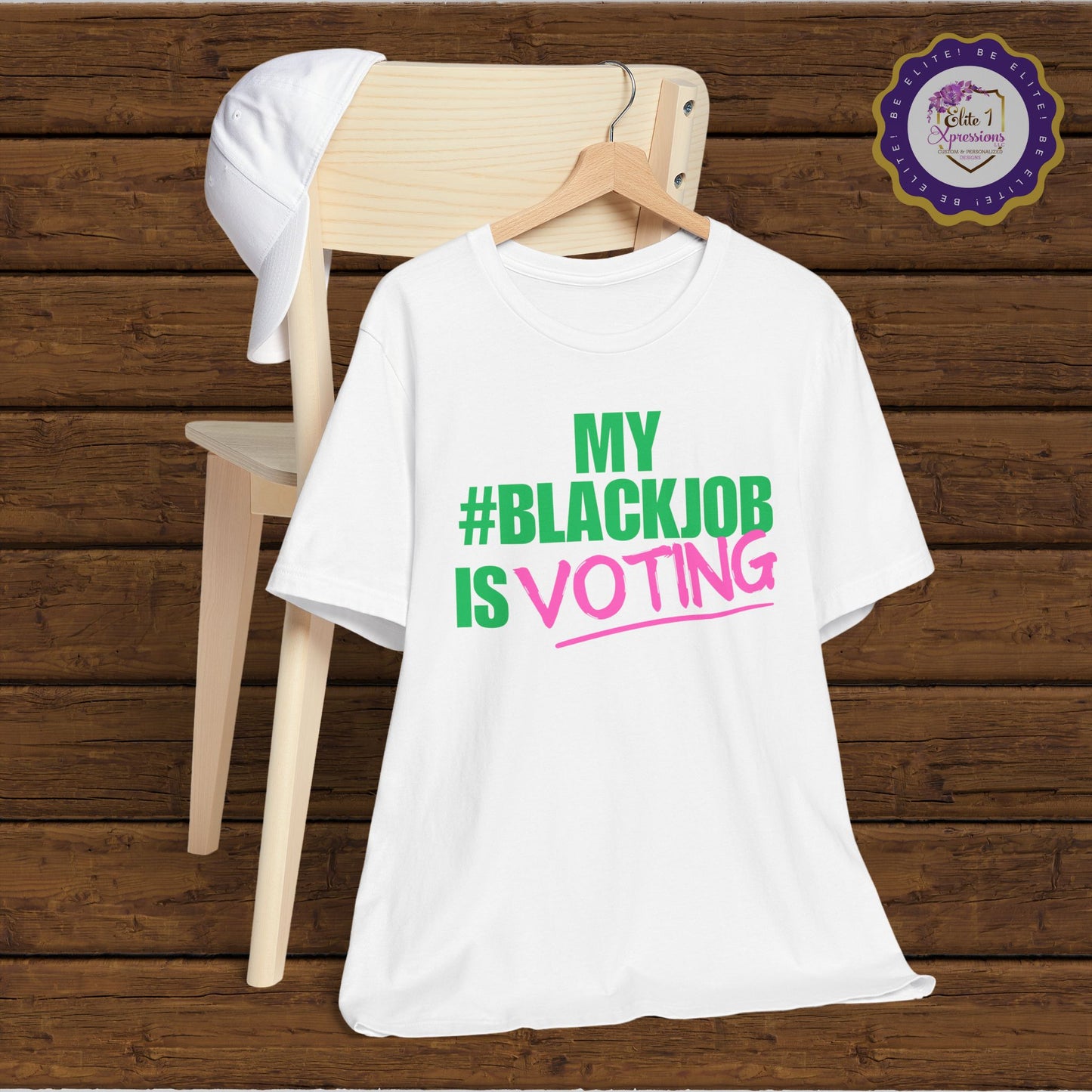 My Black Job is Voting (Pink) ~ Unisex Jersey Short Sleeve Tee