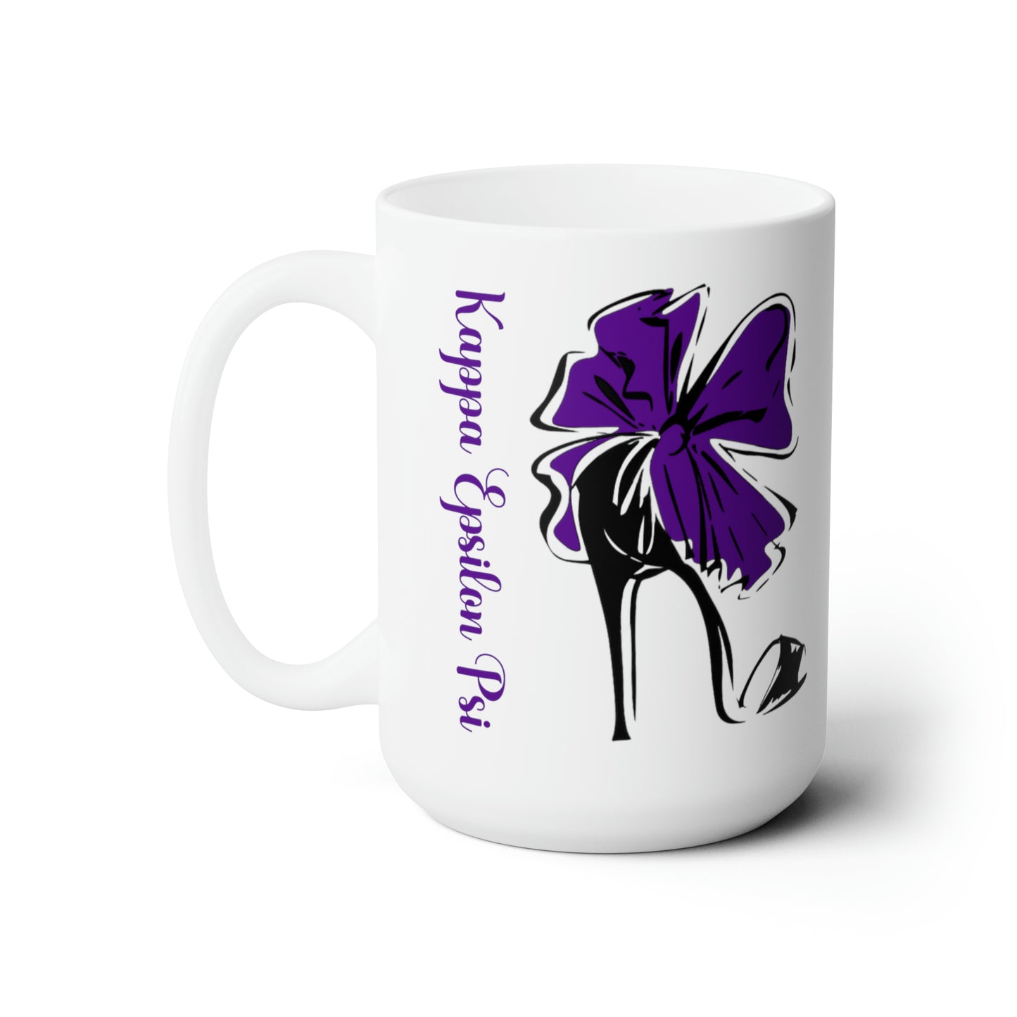 Mug ~ Kappa Epsilon Psi (ΚΕΨ) "High Heel" (Purple) Ceramic Mug 15oz