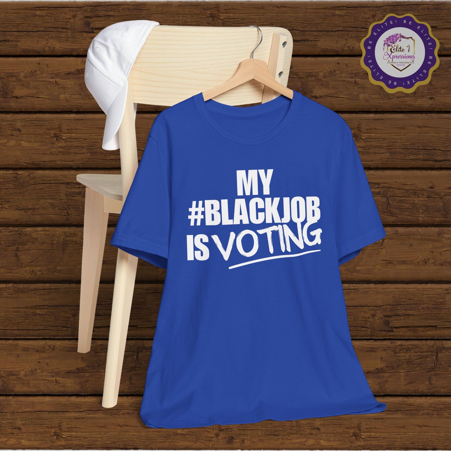 My Black Job is Voting (White) ~ Unisex Jersey Short Sleeve Tee