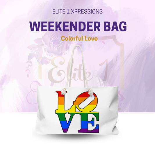 Colorful Love Weekender Bag