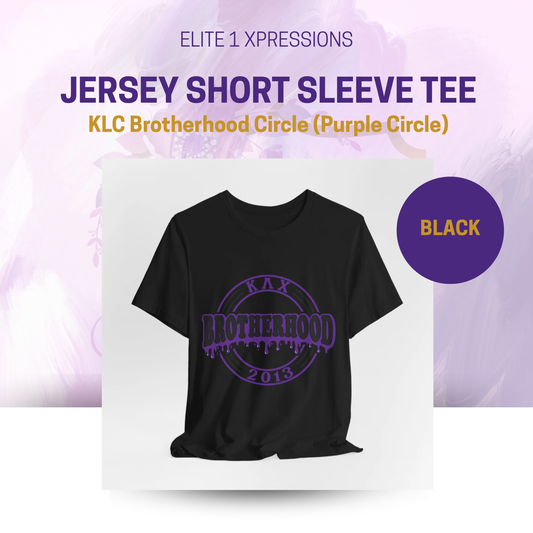 KLC Brotherhood Circle (Purple Circle) Unisex Jersey Short Sleeve Tee