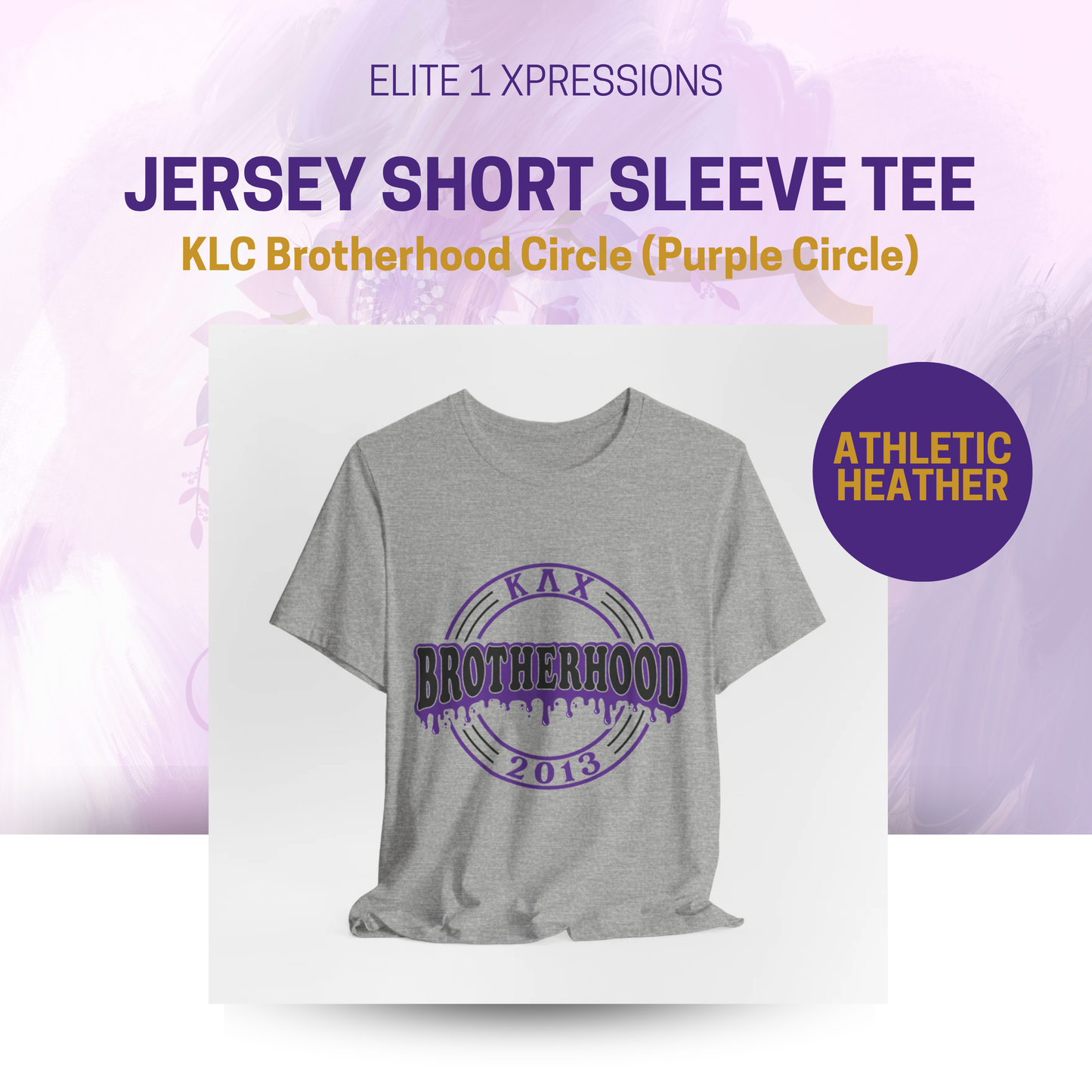 KLC Brotherhood Circle (Purple Circle) Unisex Jersey Short Sleeve Tee