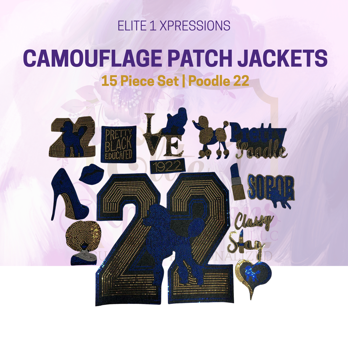 Camouflage Patched Jacket ~ 15 Piece Set