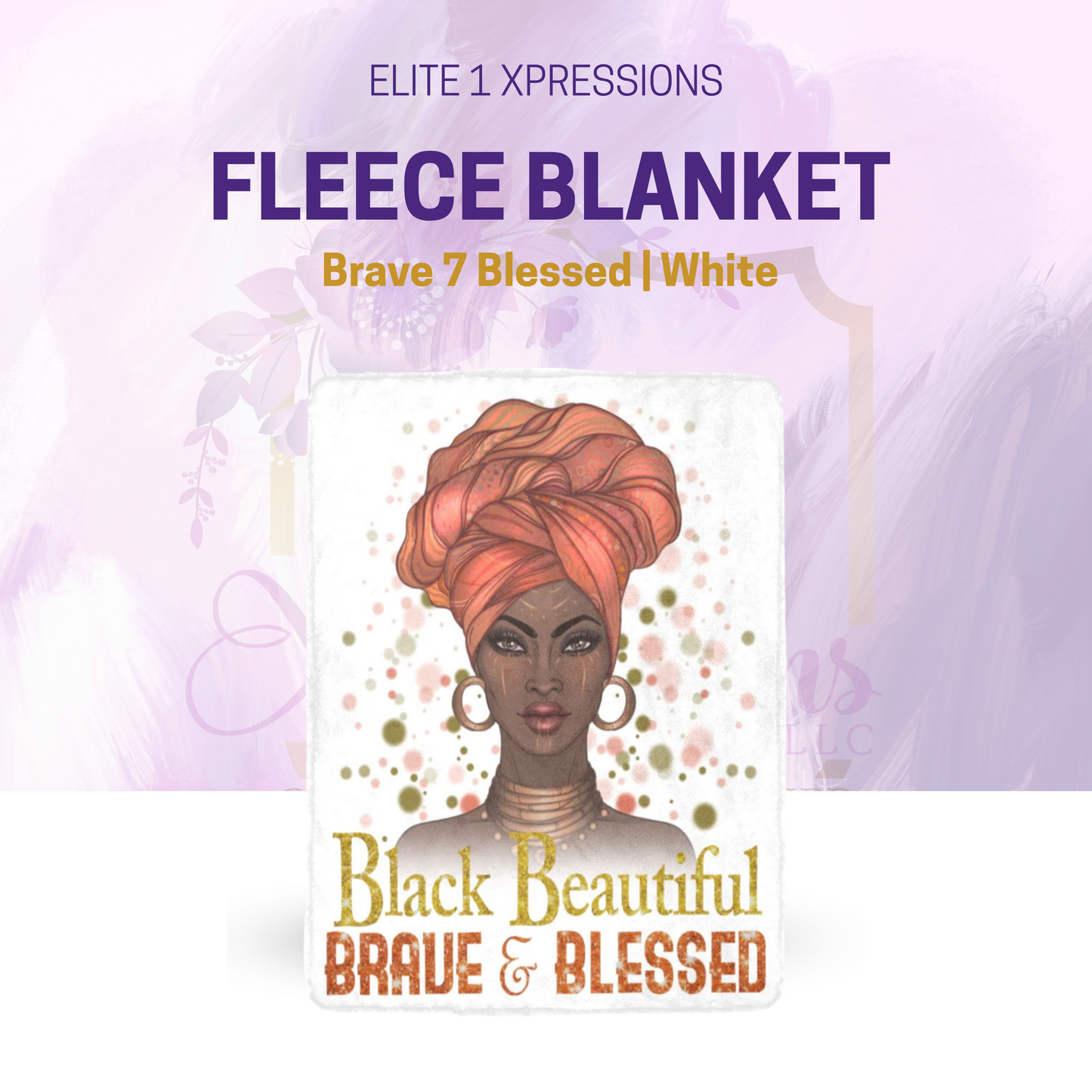 Fleece ~ Brave 7 Blessed Ultra Soft Blanket (White)