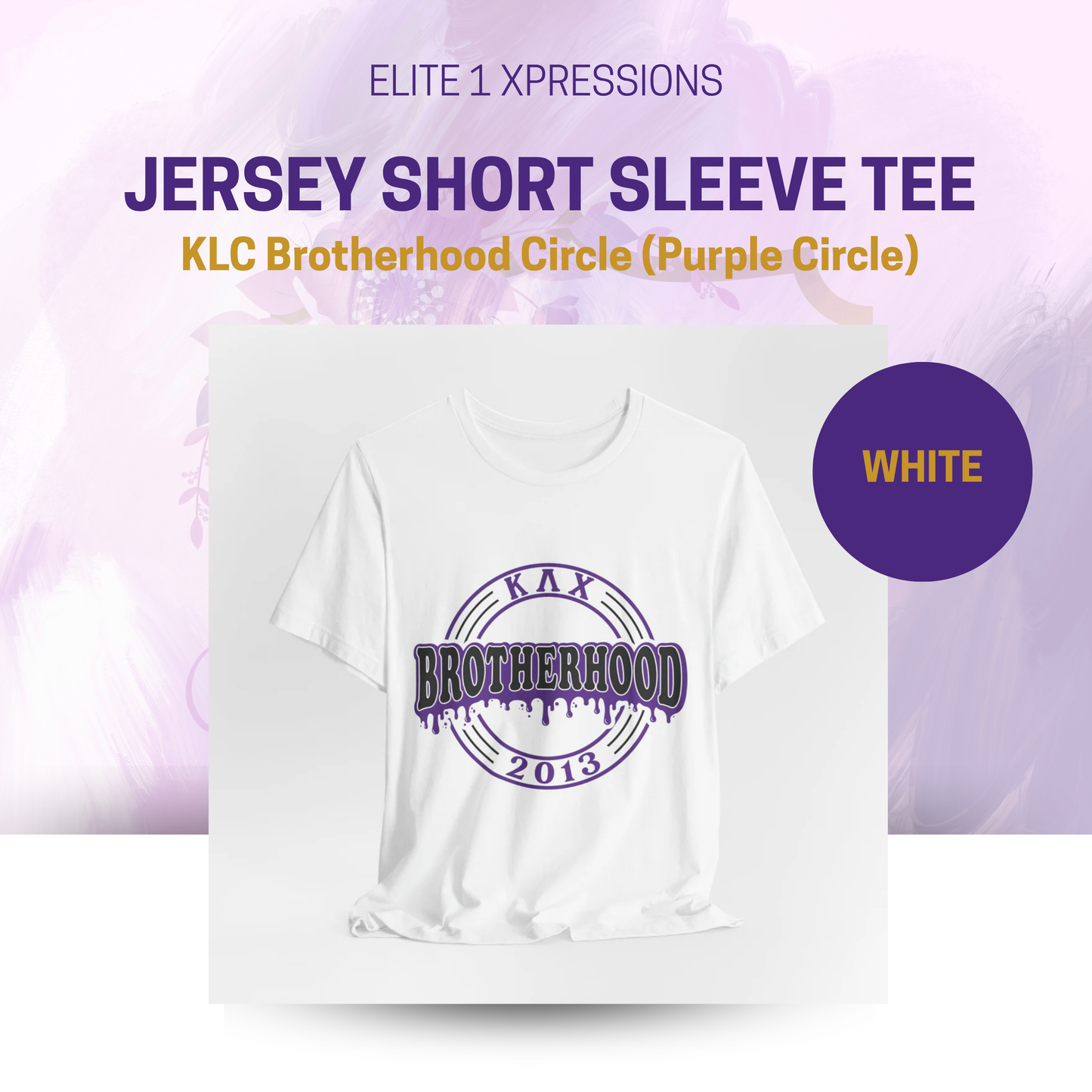 KLC Brotherhood Circle (Purple Circle) Unisex Jersey Short Sleeve Tee