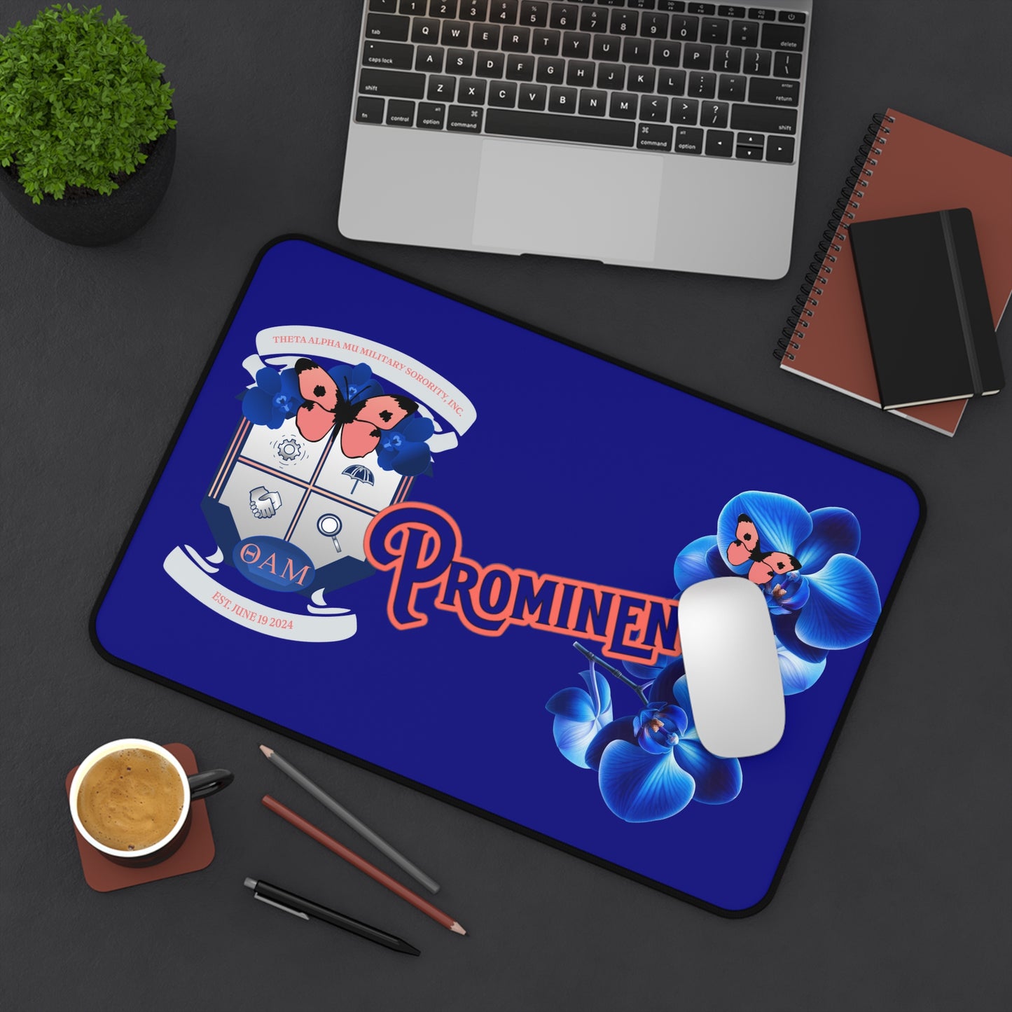 Theta Alpha Mu Desk Mat "Prominent" (Blue)