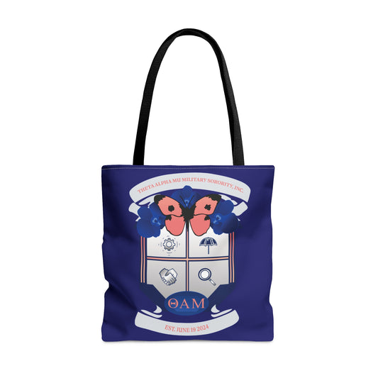 Theta Alpha Mu Military Sorority Tote Bag (Navy Blue)