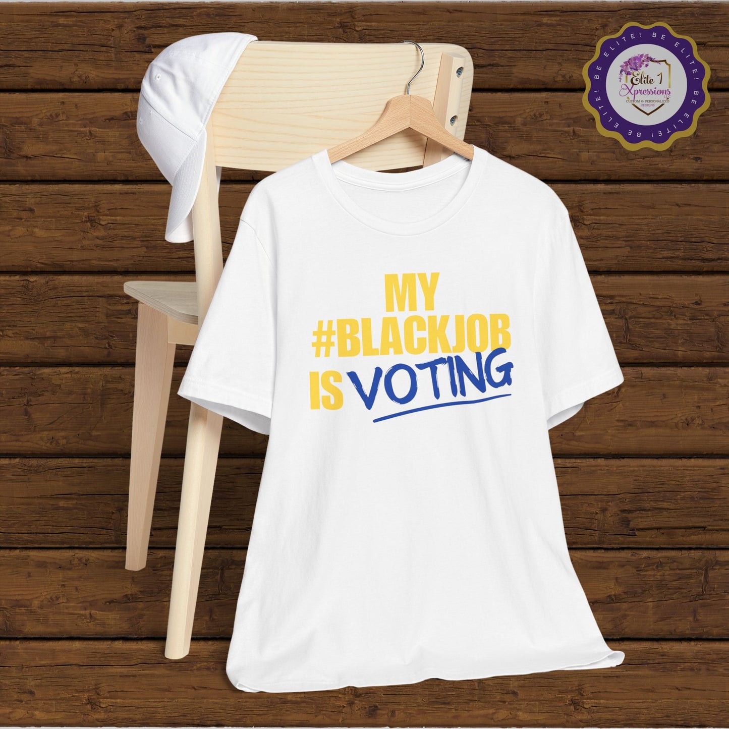 My Black Job is Voting (Yellow) ~ Unisex Jersey Short Sleeve Tee