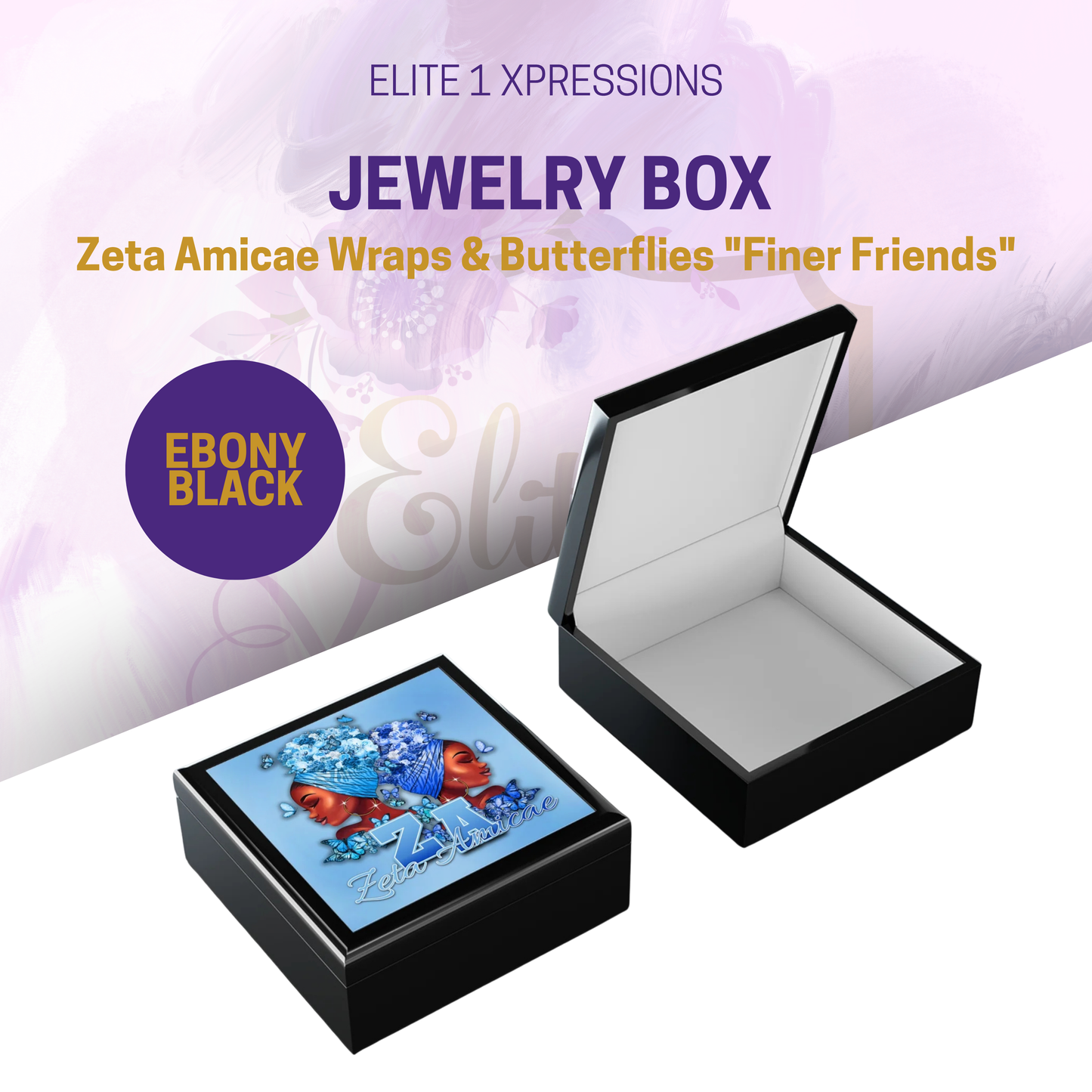 Jewelry Box ~ Zeta Amicae Wraps & Butterflies "Finer Friends"