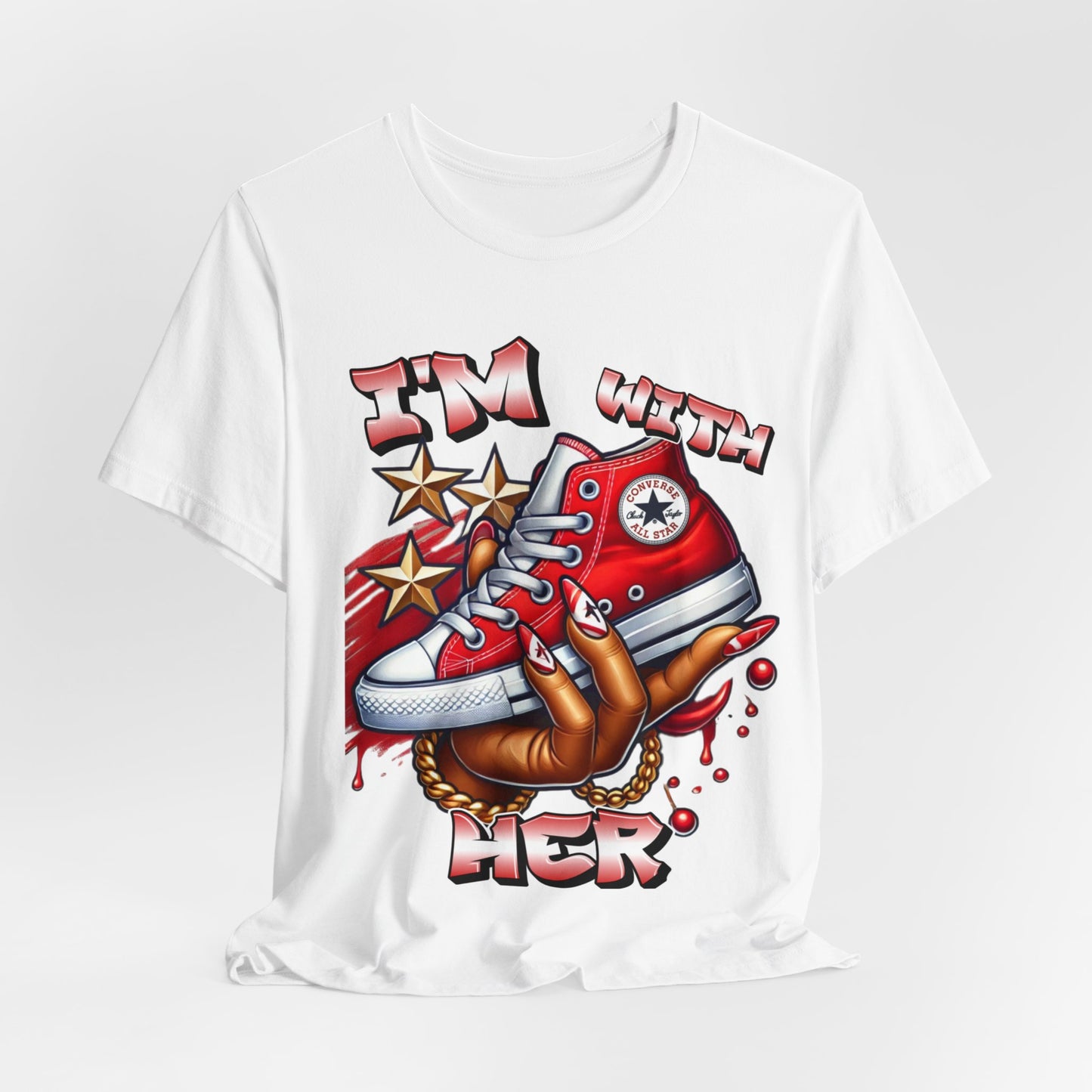 I'm with HER (Red) ~ Unisex Jersey Short Sleeve Tee