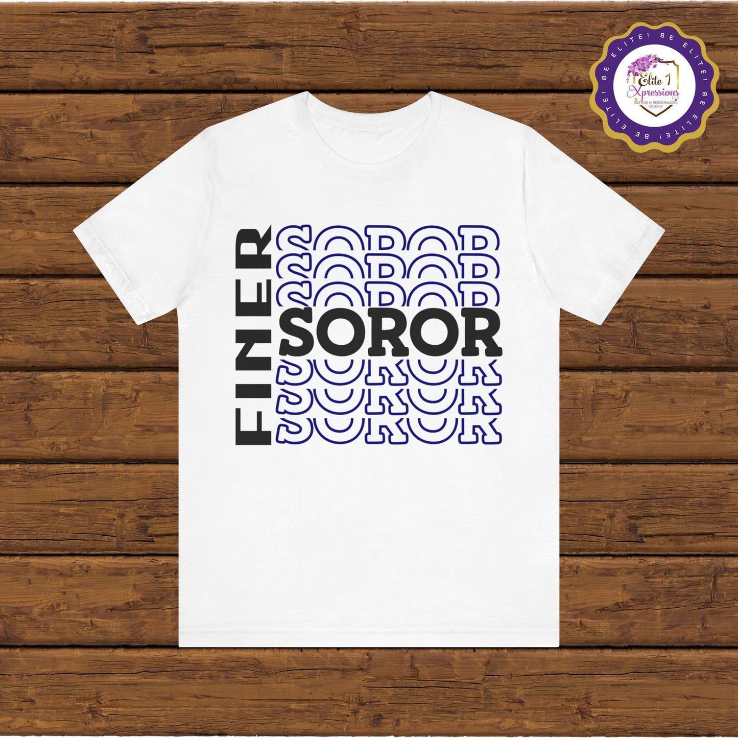 Soror Stacked "Finer"~ Unisex Jersey Short Sleeve Tee