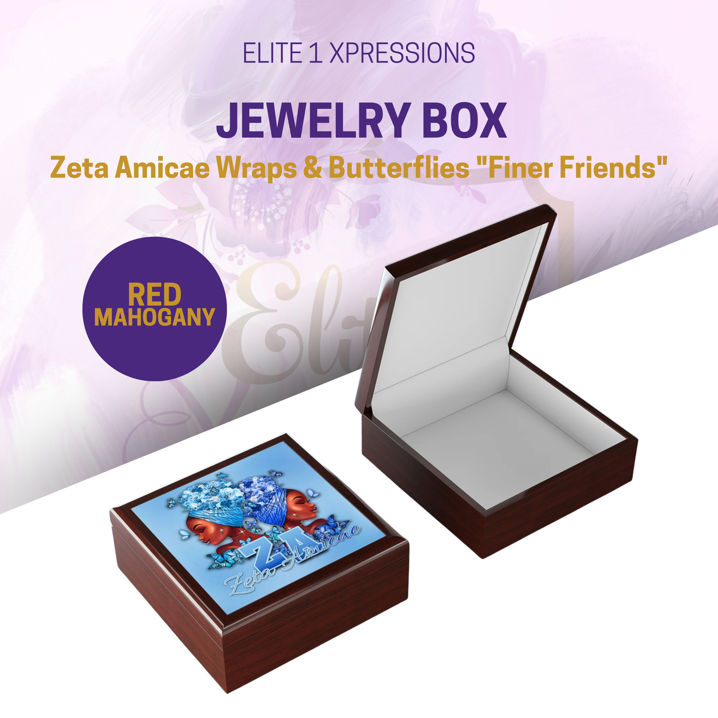 Jewelry Box ~ Zeta Amicae Wraps & Butterflies "Finer Friends"