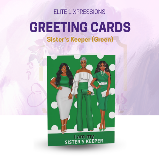 Sister's Keeper (Green) Greeting cards (8, 16, 24 pcs)