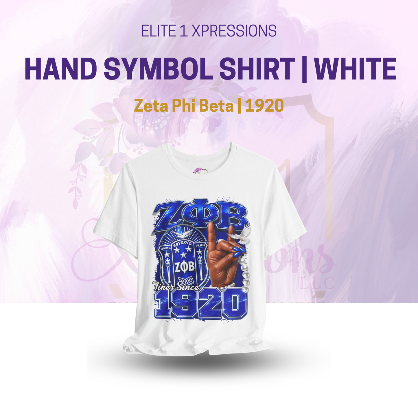 Zeta Phi Beta | 1920 I Greek Letters Hand Symbol Shirt