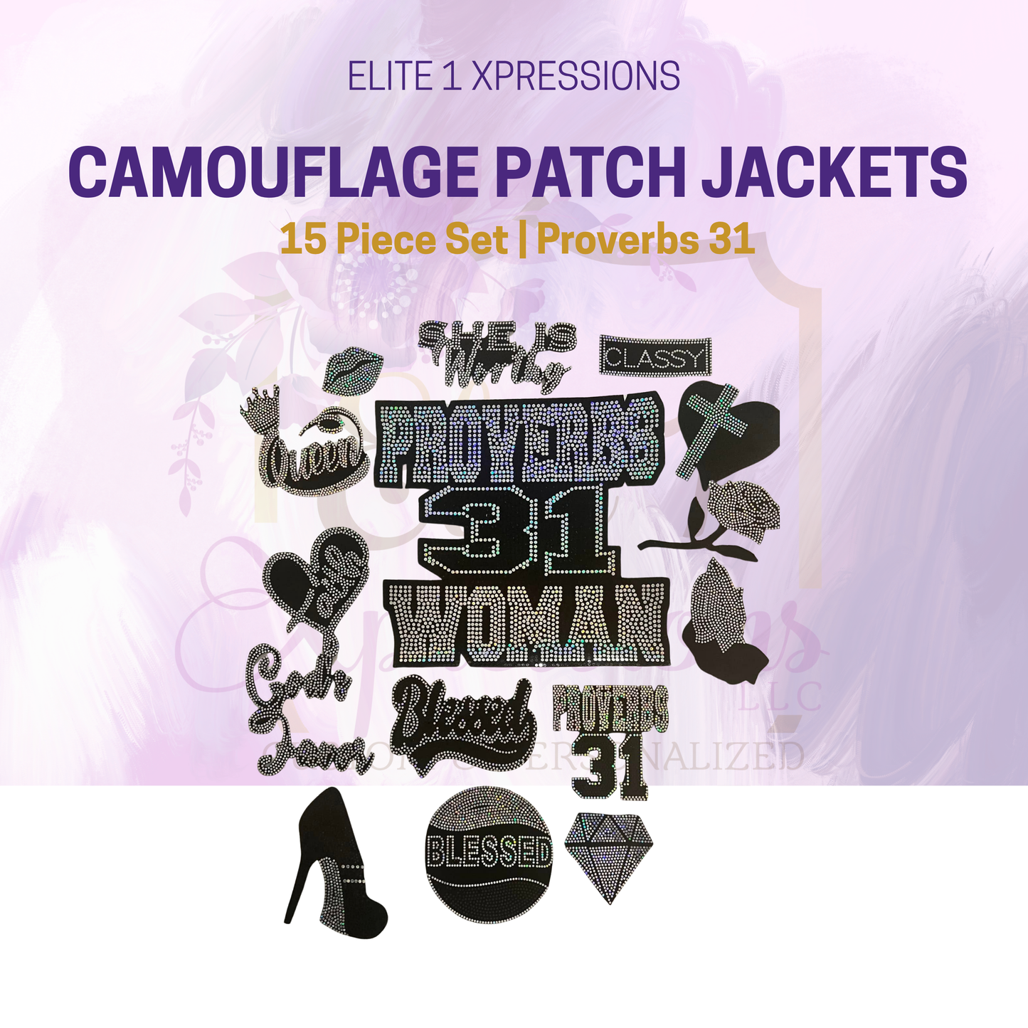 Camouflage Patched Jacket ~ 15 Piece Set