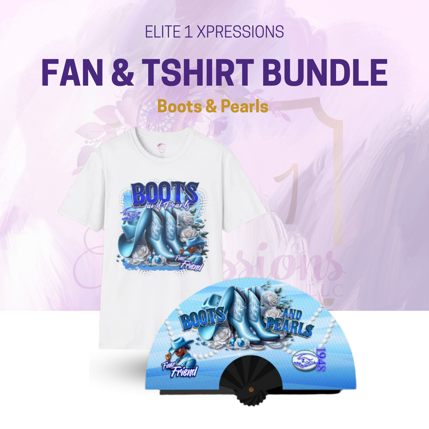 Boots & Pearls Fan & TShirt Bundle