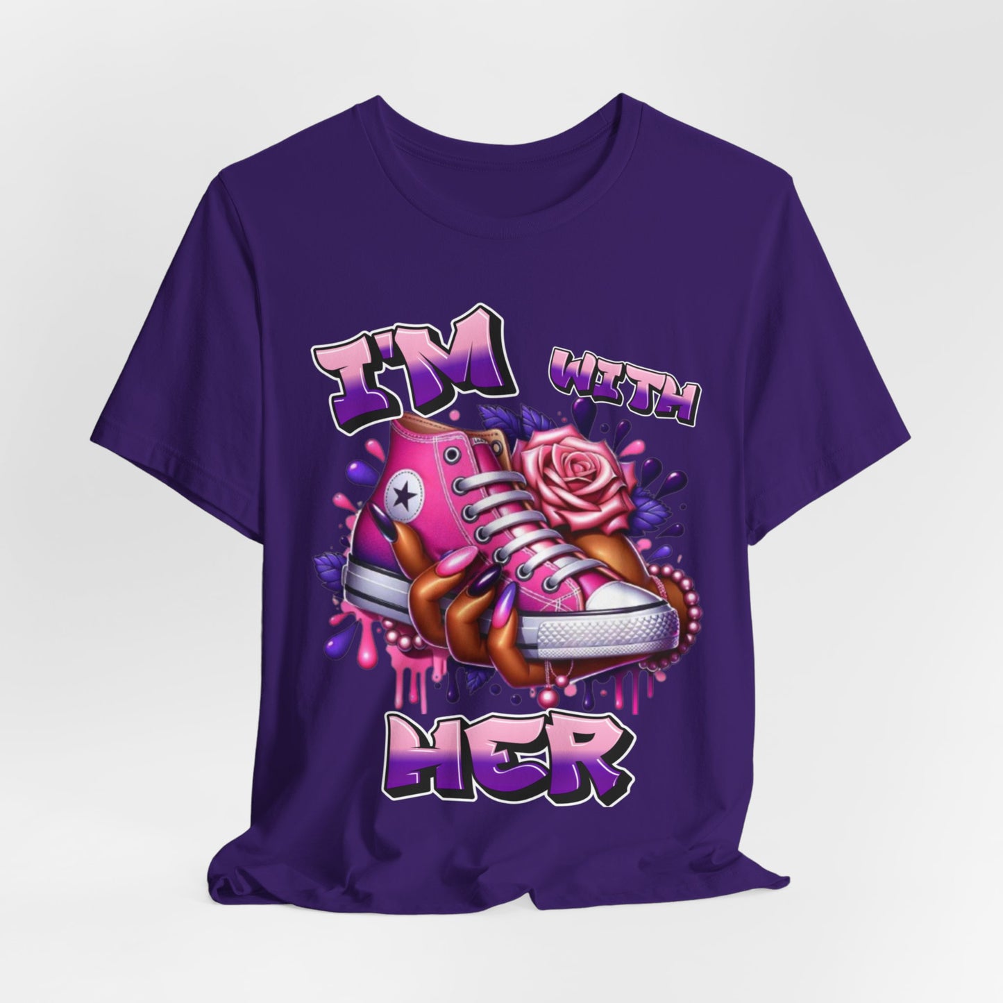 I'm with HER (Pink & Purple) ~ Unisex Jersey Short Sleeve Tee