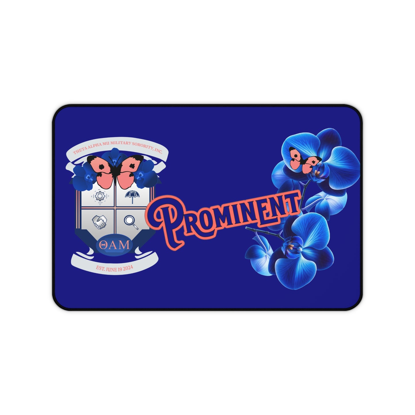 Theta Alpha Mu Desk Mat "Prominent" (Blue)