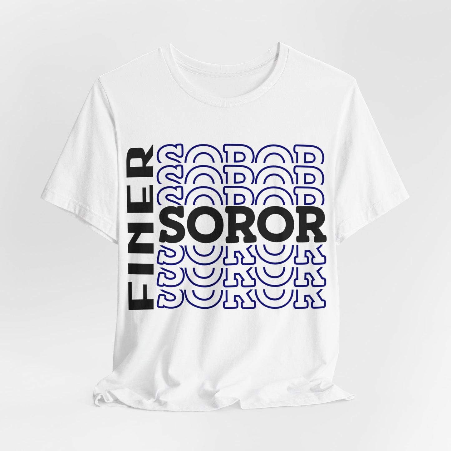 Soror Stacked "Finer"~ Unisex Jersey Short Sleeve Tee