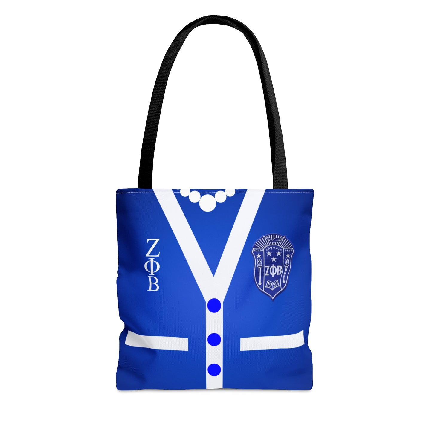 Zeta Phi Beta Cardigan (Blue) Tote Bag