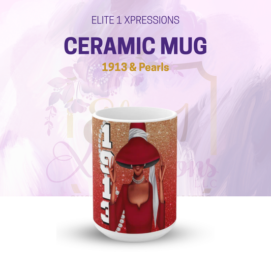1913 & Pearls Ceramic Mug